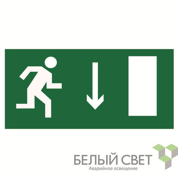Наклейка NPU-2714.E09 "Указатель двери эвакуационного выхода (прав.)" Белый свет a10408