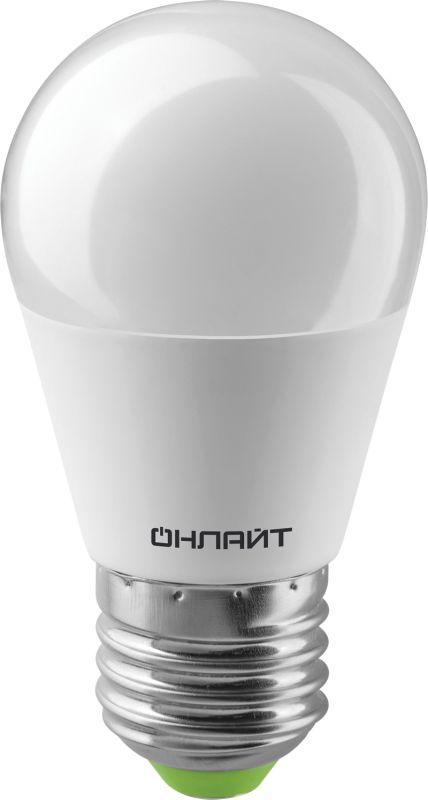 Лампа светодиодная 61 138 OLL-G45-6-230-6.5K-E27 6Вт ОНЛАЙТ 61138