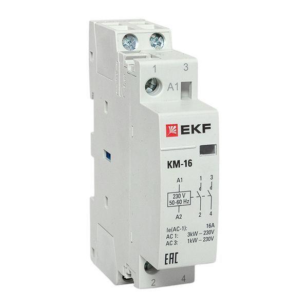 Контактор модульный КМ 16А 2NО (1 мод.) EKF km-1-16-20
