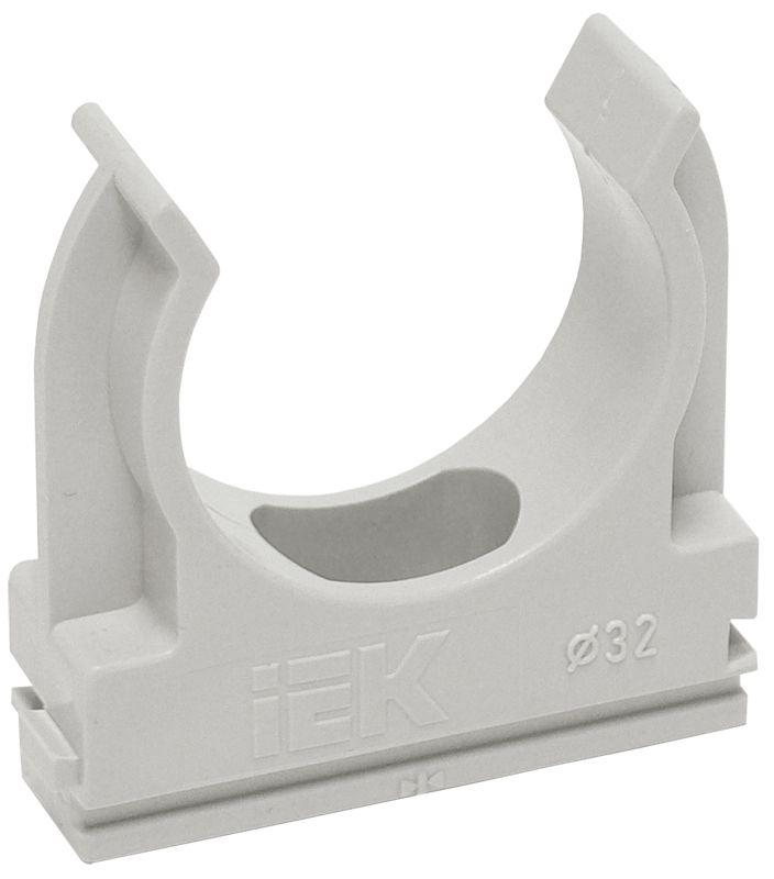 Держатель для труб (клипса) CF20 с защелкой (уп.10шт) IEK CTA10D-CF20-K41-010