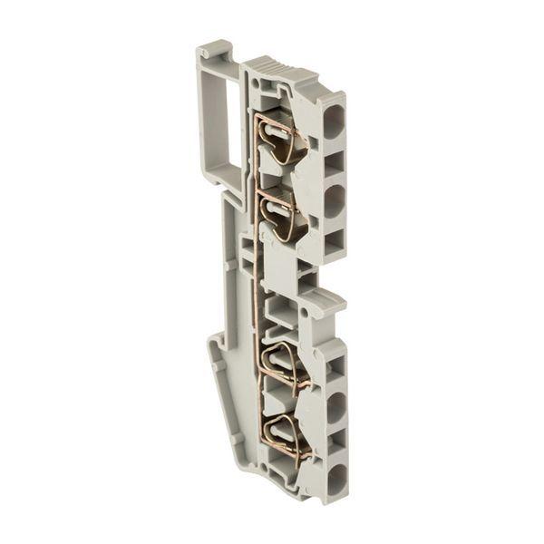 Колодка клеммная ST-2.5 28А 4 вывода пружинная сер. EKF plc-jxb-st-2.5-4