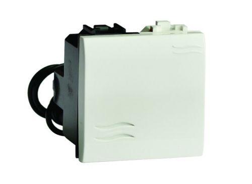 Выключатель 1-кл. 2мод. Brava 16А IP20 с подсветкой бел. DKC 76002BL
