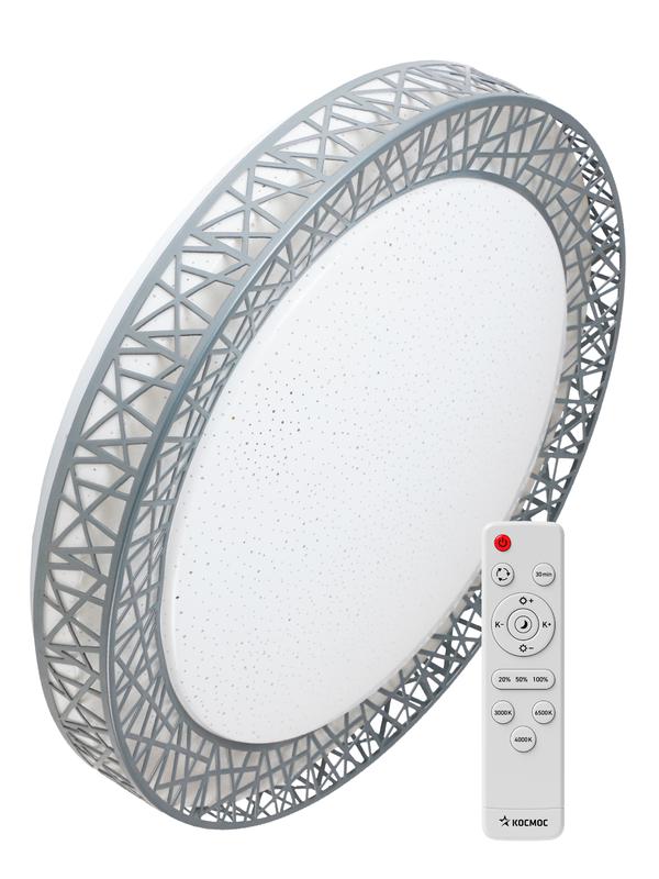 Светильник светодиодный PREMIUM Loft-B 75Вт 230В 3000-6500К 6000лм IP40 490х100мм настенно-потолочный управляемый с пультом ДУ КОСМОС KSLofG75W