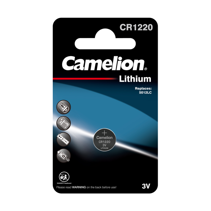 Элемент питания литиевый CR1220 BL-1 (блист.1шт) Camelion 3071